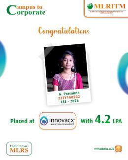 Innovacx Placement at mlritm