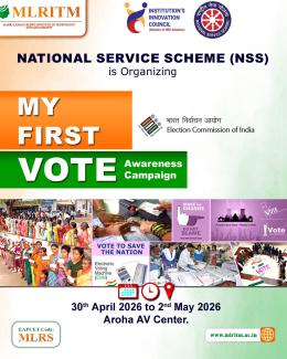 NSS is Organizing Mlritm myfirst vote